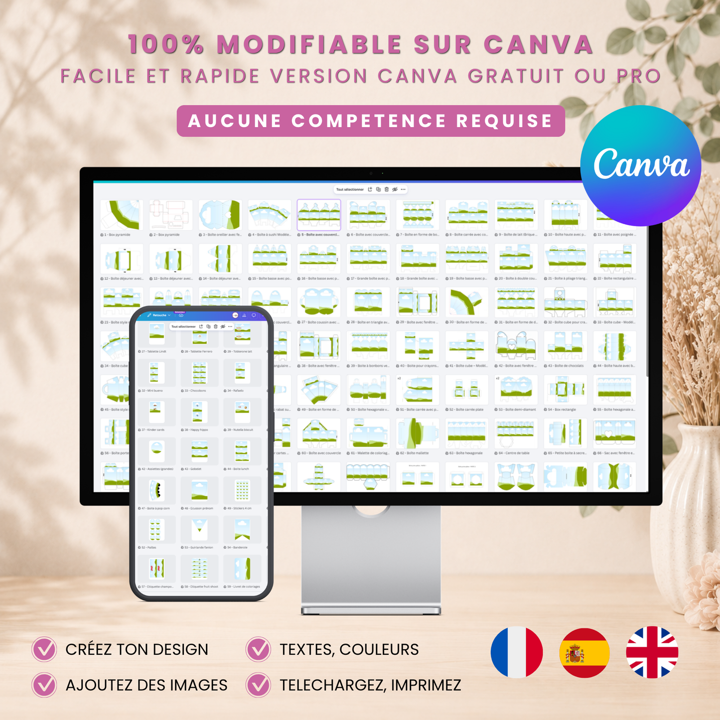 Méga Pack 150 Templates Canva – Emballages & Packaging Personnalisables