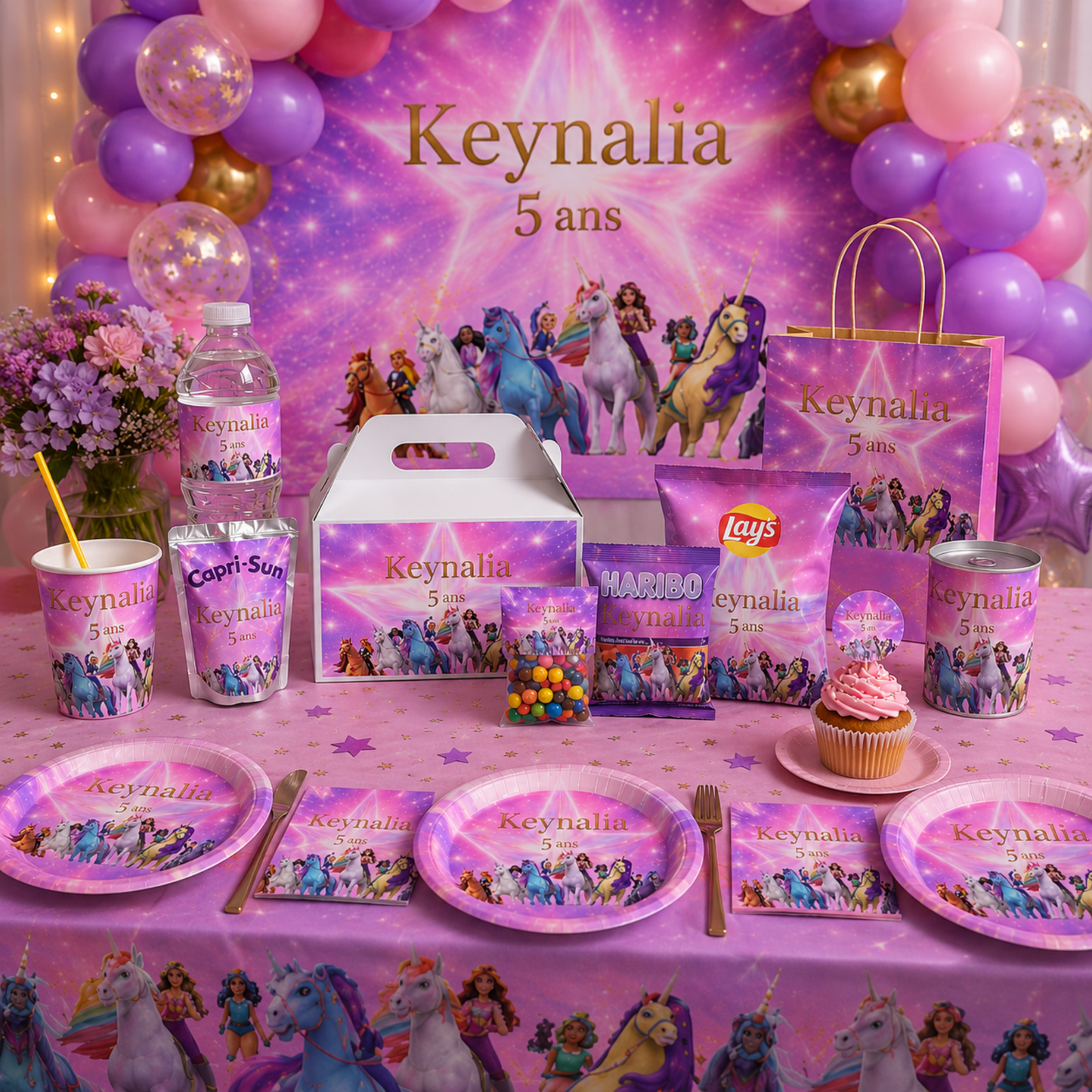 Pack Anniversaire École des Licornes – 40 Templates Canva Personnalisables