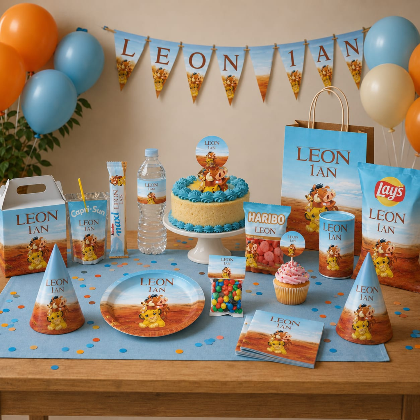 Pack Anniversaire Roi Lion – 40 Templates Canva Personnalisables