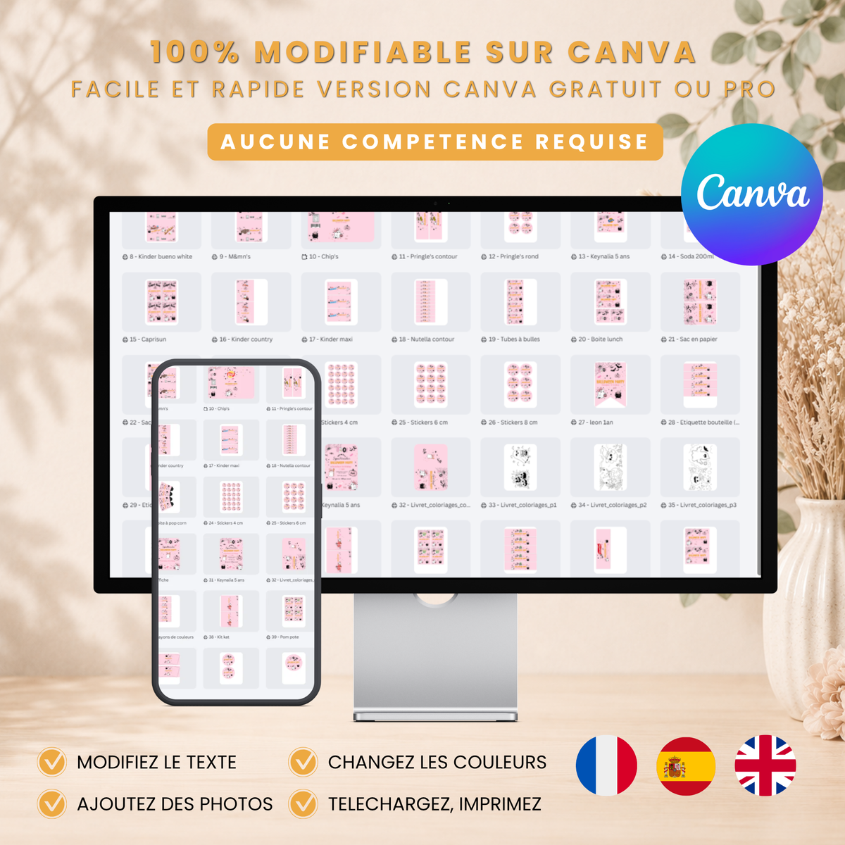 Pack Halloween Girly – 40 Templates Canva Personnalisables