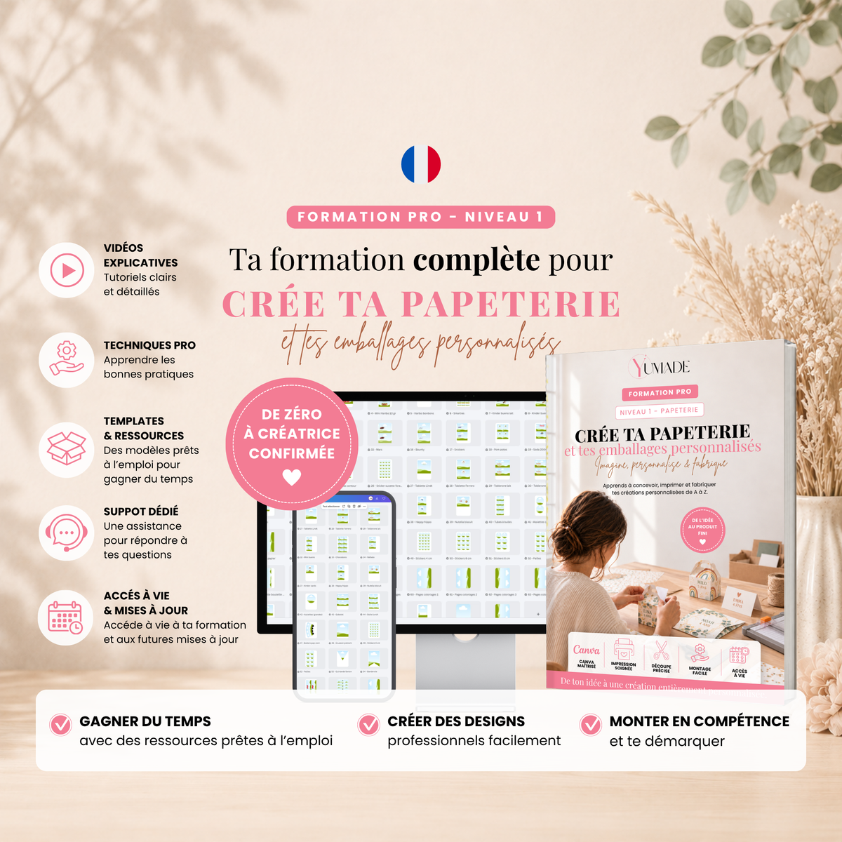 Formation Pro Niveau 1 – Devenir Créatrice dans la Papeterie Événementielle