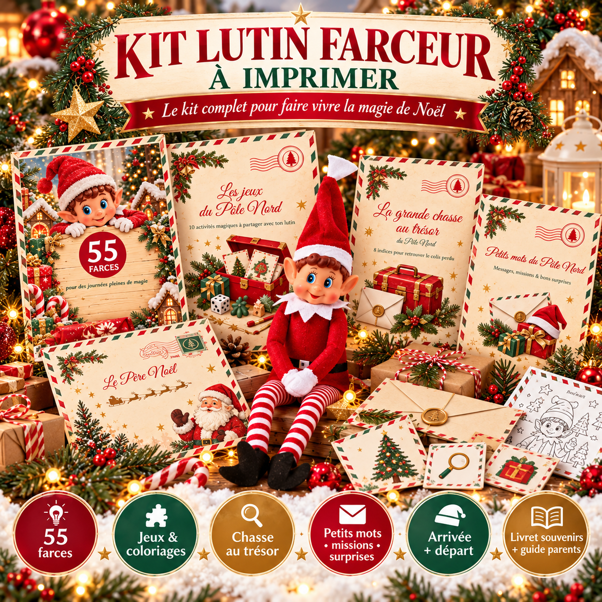 Kit Lutin Farceur Complet à Imprimer – 55 Farces, Jeux, Chasse au Trésor & Canva