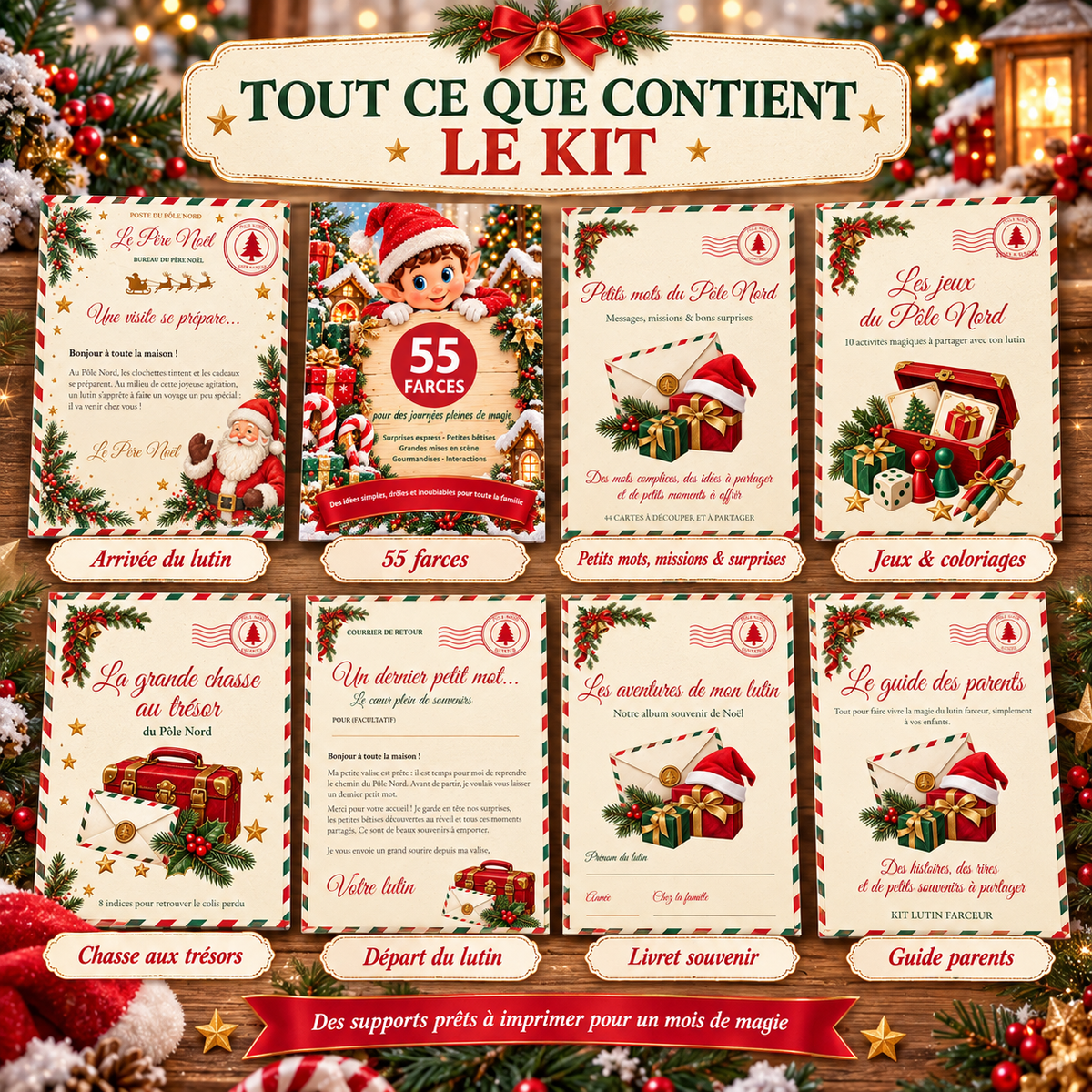 Kit Lutin Farceur Complet à Imprimer – 55 Farces, Jeux, Chasse au Trésor & Canva
