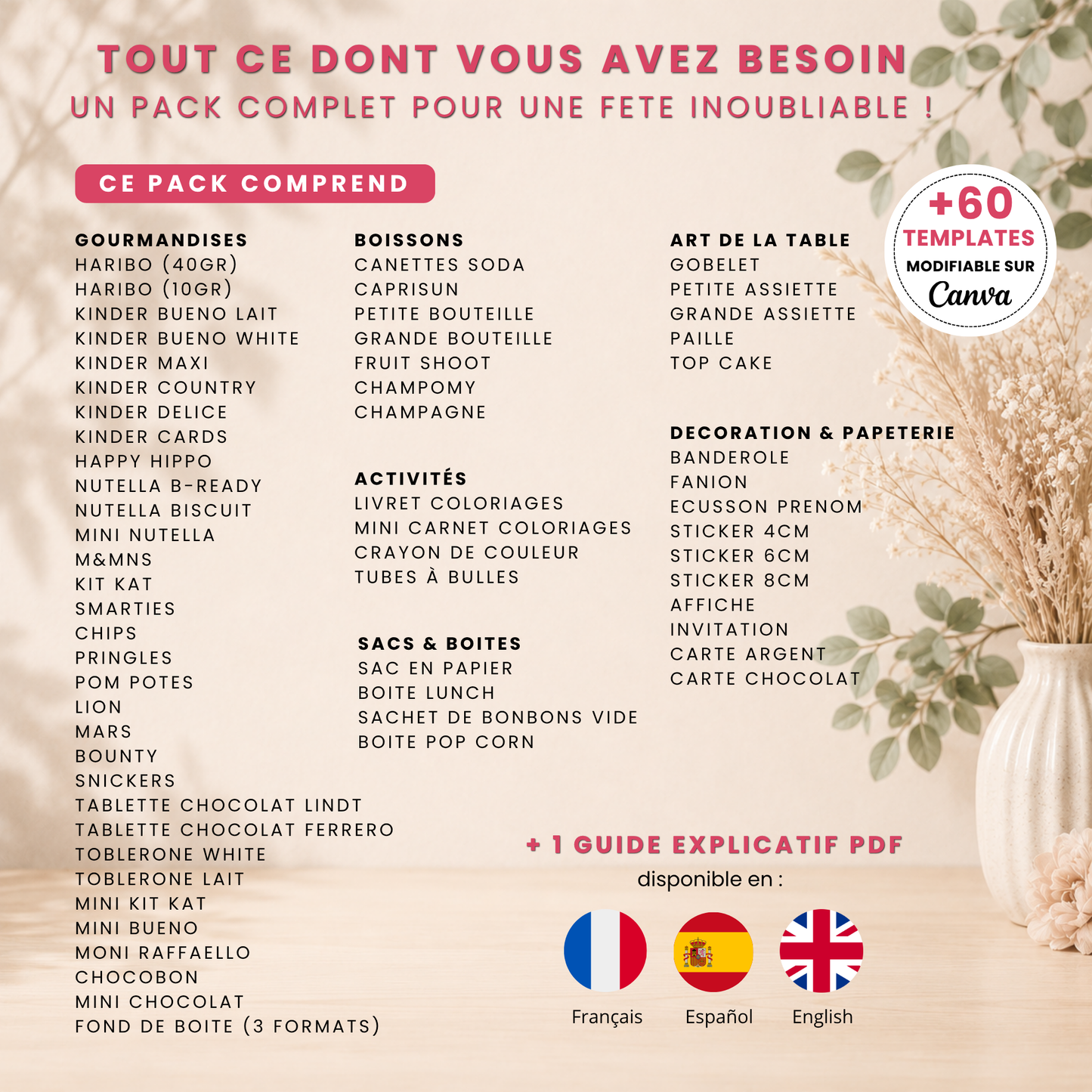 Pack 60 Templates Canva Emballages – Templates Vierges Personnalisables