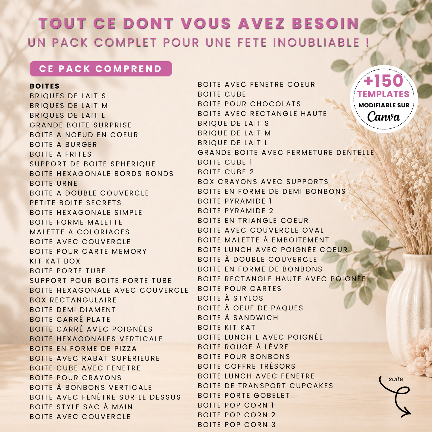Méga Pack 150 Templates Canva – Emballages & Packaging Personnalisables