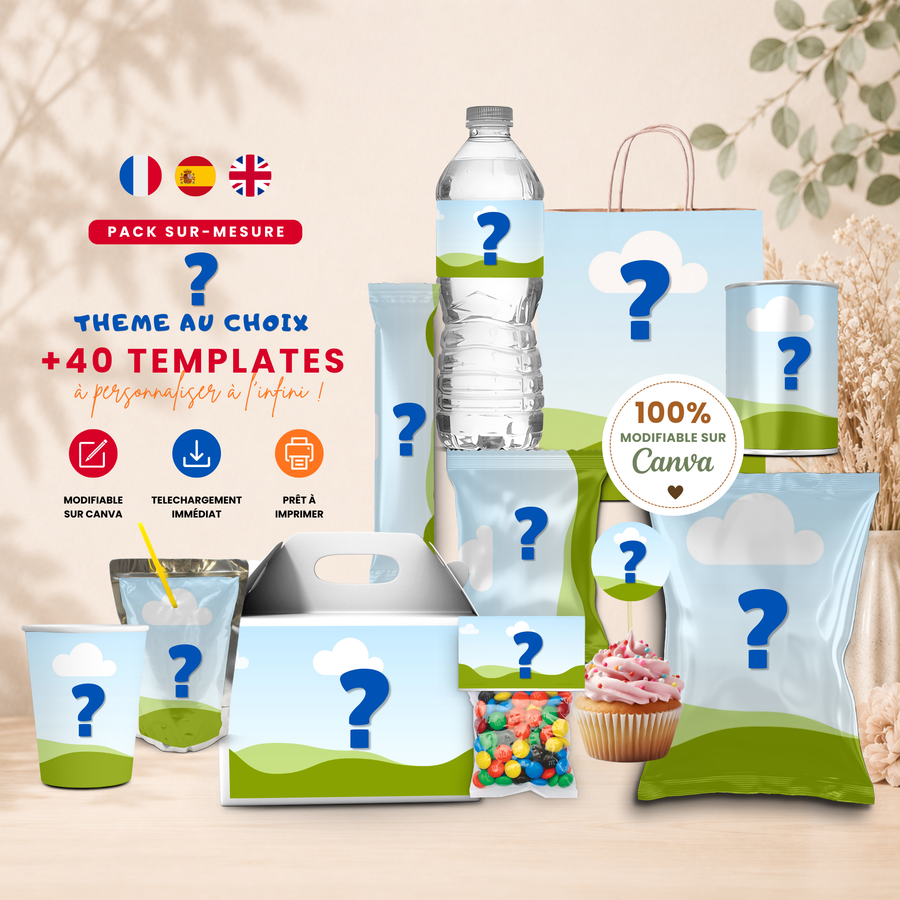 Paquete Canva a medida | 40 plantillas | Tema a elección