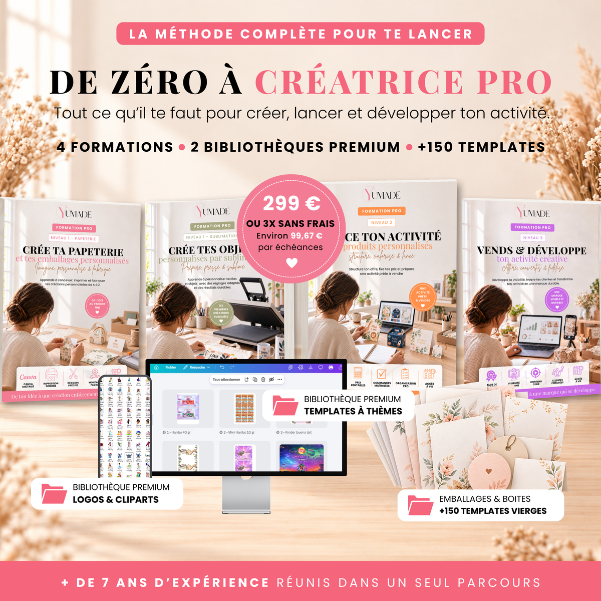 Pack Créatrice Pro – La méthode complète pour créer, lancer et développer ton activité