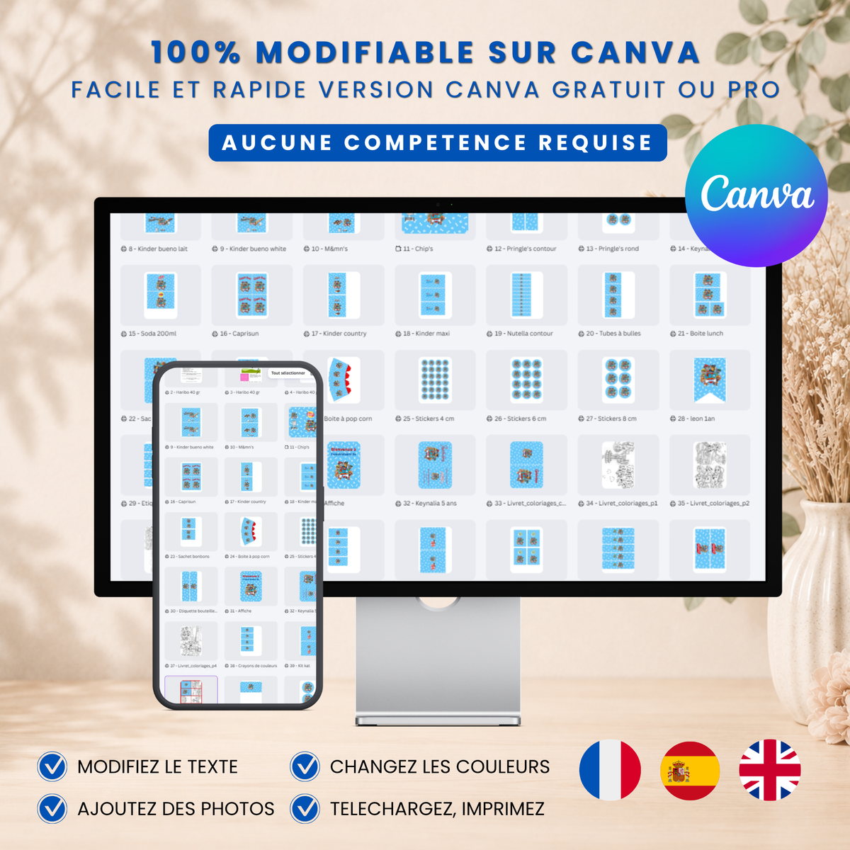 Pack Anniversaire Pat Patrouille – 40 Templates Canva Personnalisables