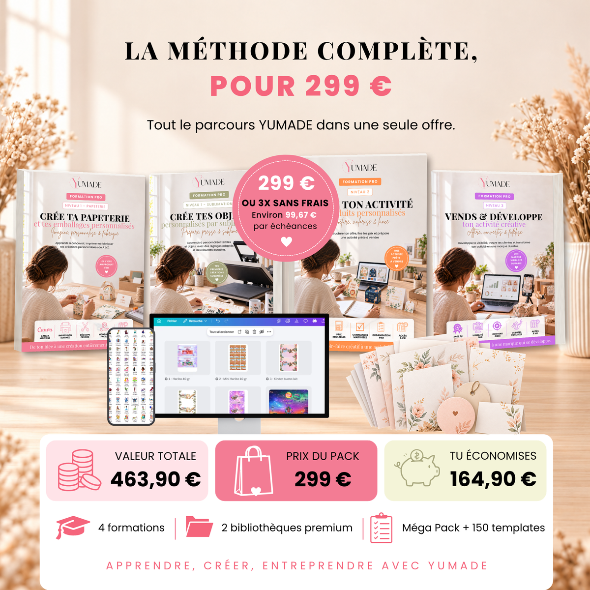 Pack Créatrice Pro – La méthode complète pour créer, lancer et développer ton activité