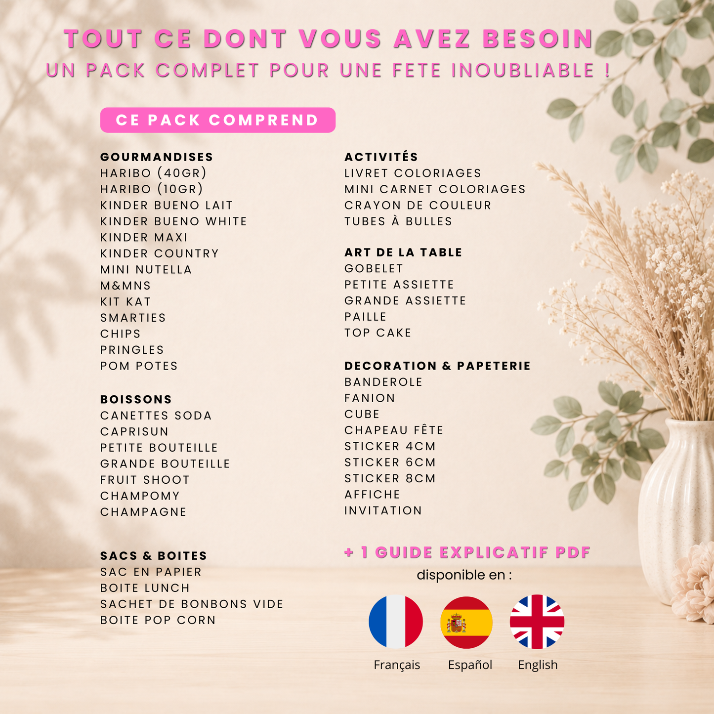 Pack Anniversaire Princesses Disney – 40 Templates Canva Personnalisables