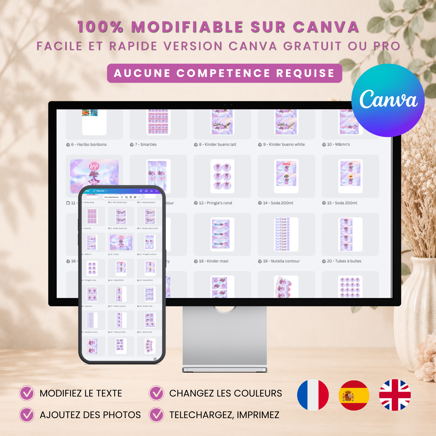 Pack Anniversaire Kpop Demon – 40 Templates Canva Personnalisables