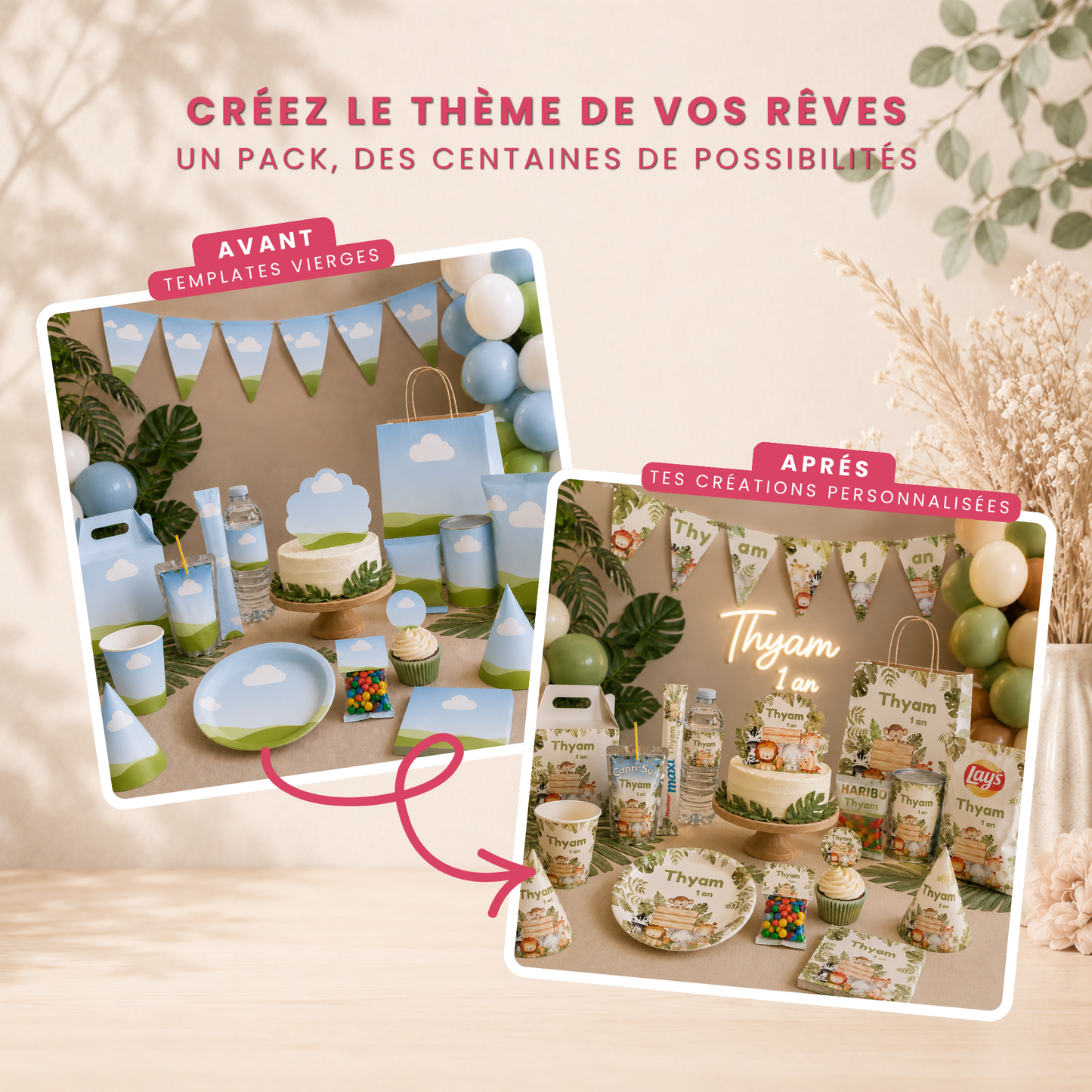 Pack 60 Templates Canva Emballages – Templates Vierges Personnalisables